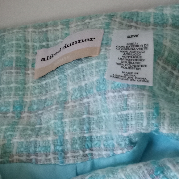 Alfred Dunner Easter Blue Below The Waist Length Jacket Size 22W - Picture 3 of 5